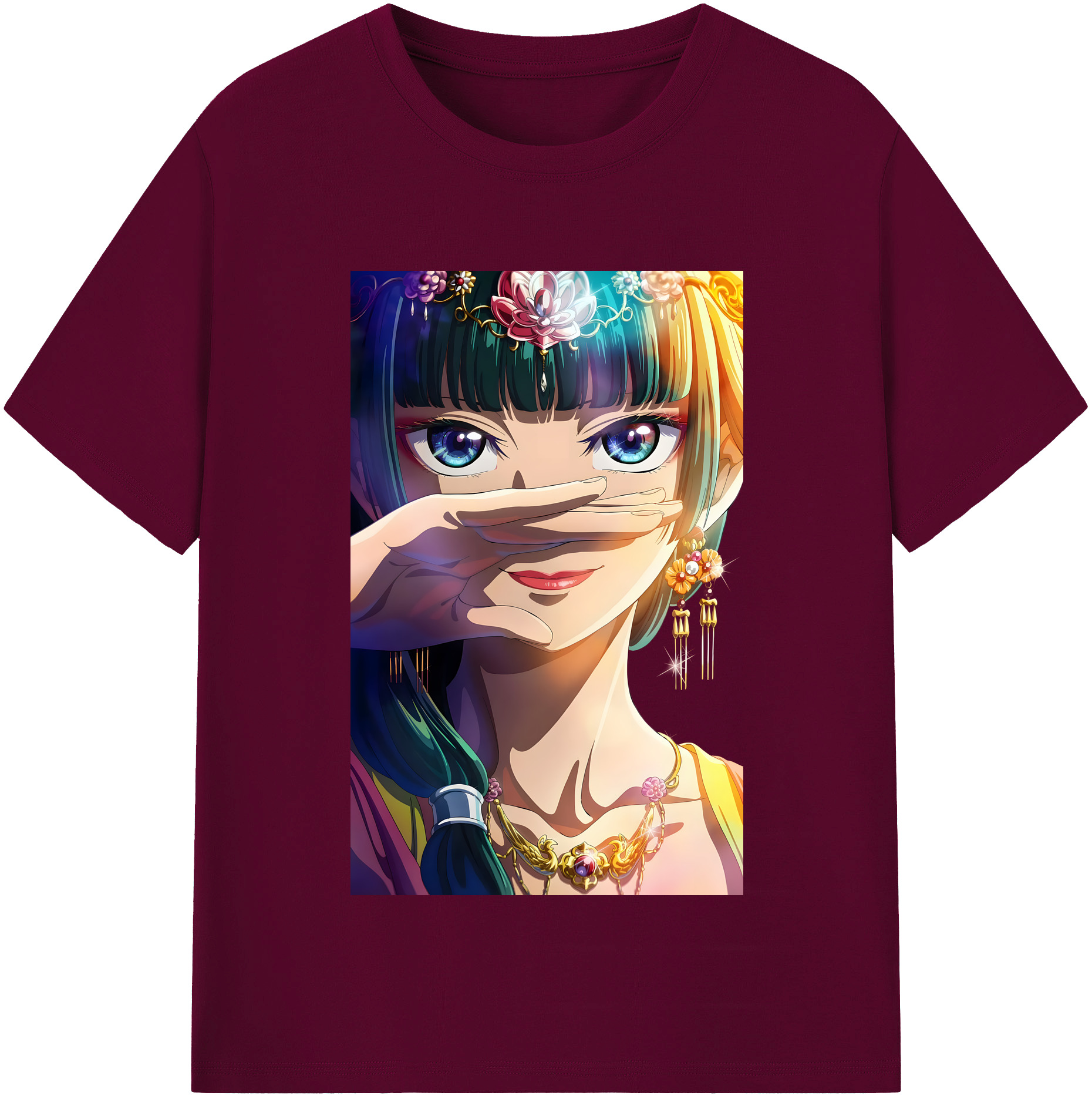 （画像用） 薬屋のひとりごと The Apothecary Diaries レディースカジュアルプリントTシャツ（綿100％）